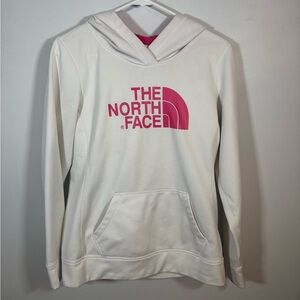 The North Face Women’s White & Pink Logo Hoodie – Size M